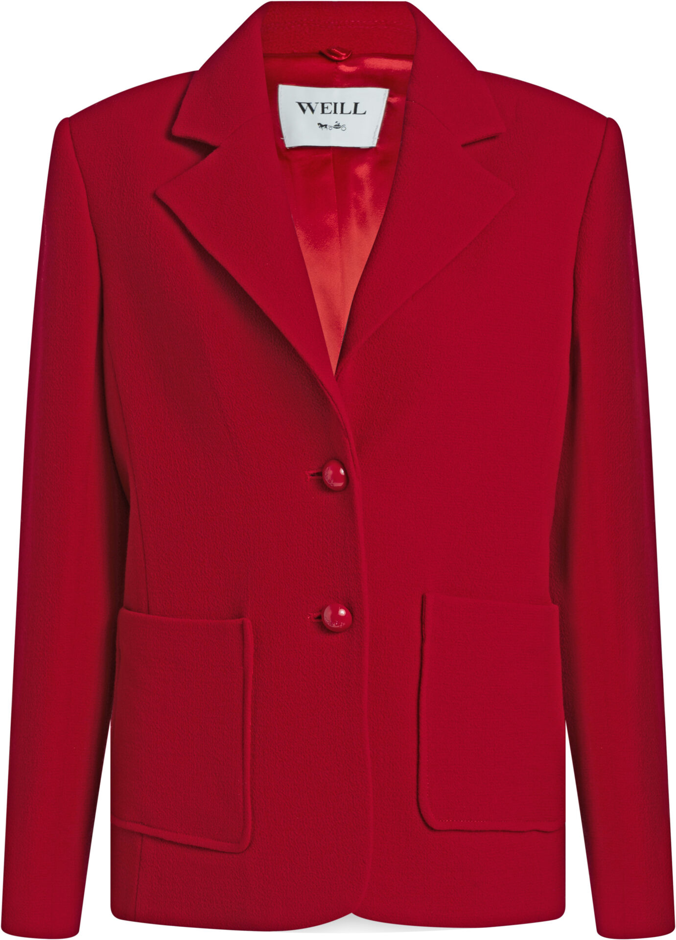 151042_rot_699_a Virgin Wool Blazer with Lapel Collar<br/> - Image 1