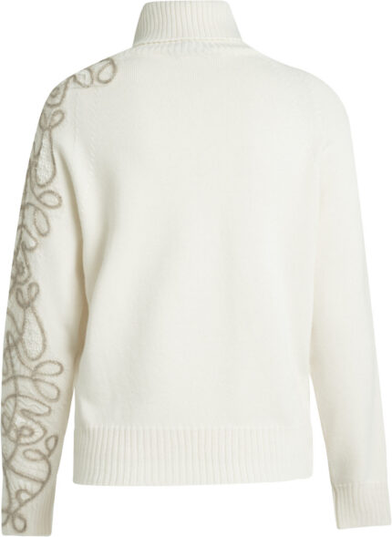 Turtleneck Sweater with Decorative Embroidery<br/> - Image 3