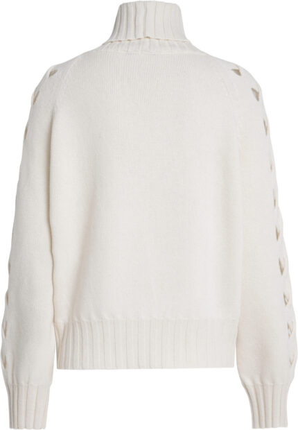 Turtleneck Sweater with Braided Sleeve Details<br/> - Image 5