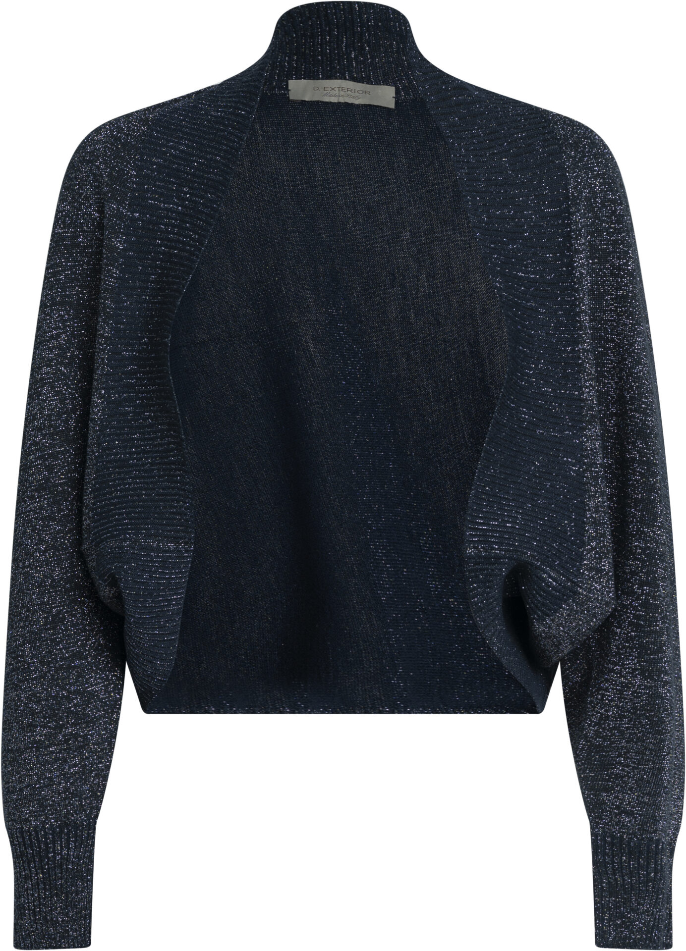 63256_blau_229_a Shimmering Knit Bolero with Long Sleeves<br/> - Image 1