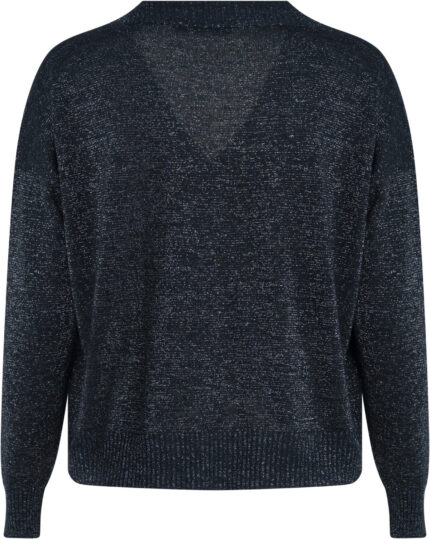 Shimmering Knit Cardigan with V-Neck<br/> - Image 3