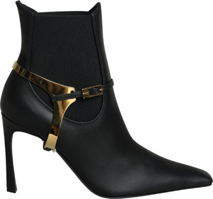 Spur Bootie – Elegant Ankle Boots with Gold-Tone Spur Detail and 9.5 cm Heel