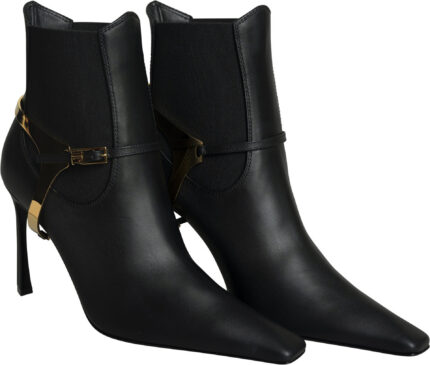 Spur Bootie – Elegant Ankle Boots with Gold-Tone Spur Detail and 9.5 cm Heel - Image 2