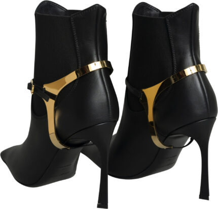 Spur Bootie – Elegant Ankle Boots with Gold-Tone Spur Detail and 9.5 cm Heel - Image 3