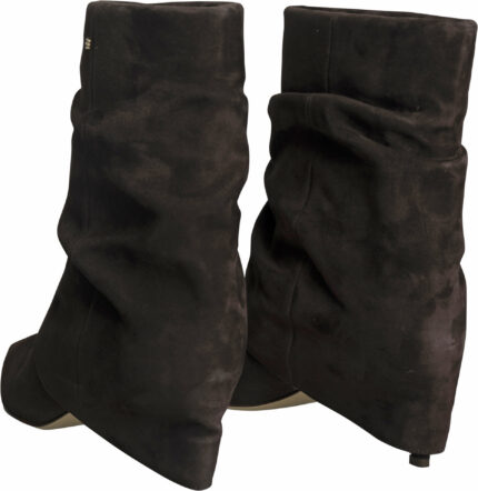 Elegant Suede Slouch Boots with Pointed Toe and 5 cm Heel - Image 3