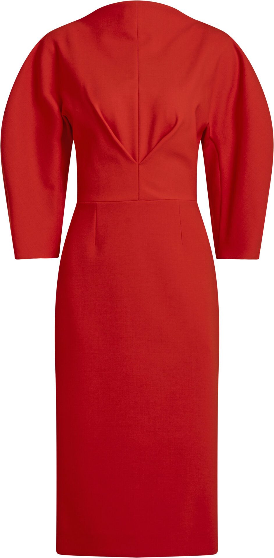 F2611N517BWT_rot_2599_a Knee-Covering Dress in Virgin Wool Blend<br/> - Image 1