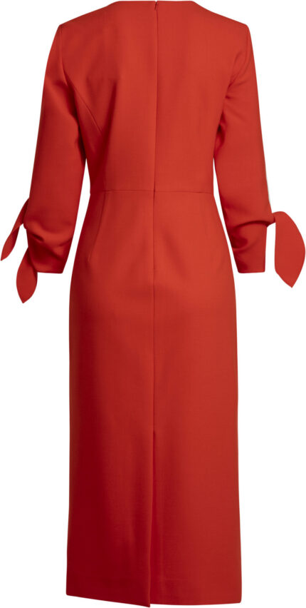 Knee-Covering Dress in Virgin Wool Blend<br/> - Image 3