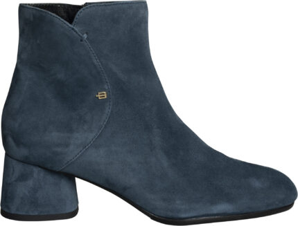 Elegante Veloursleder-Stiefeletten mit Blockabsatz und 5 cm Absatzhöhe