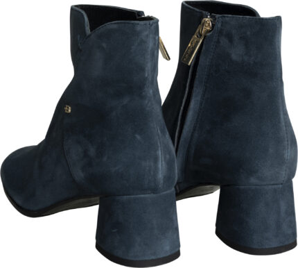 Elegante Veloursleder-Stiefeletten mit Blockabsatz und 5 cm Absatzhöhe – Bild 3