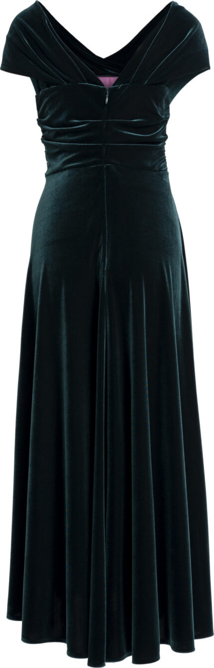 Schulterfreies Cocktailkleid aus Samt – Bild 3
