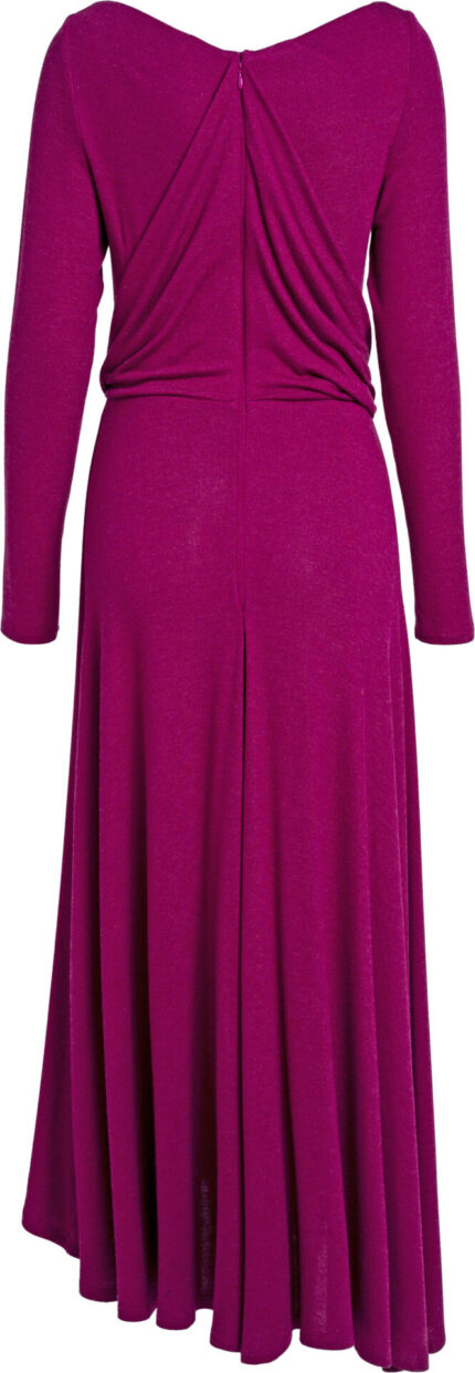 Pinkes Strickkleid mit Drapierung – Bild 3