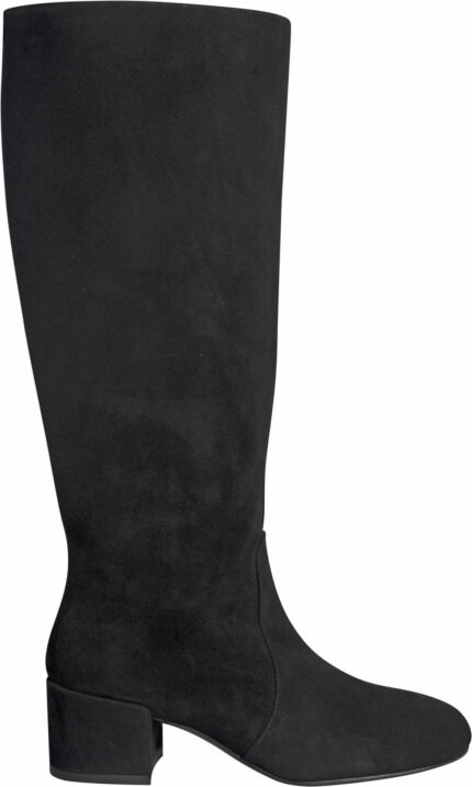 Knee-High Suede Boots with Elegant Block Heel