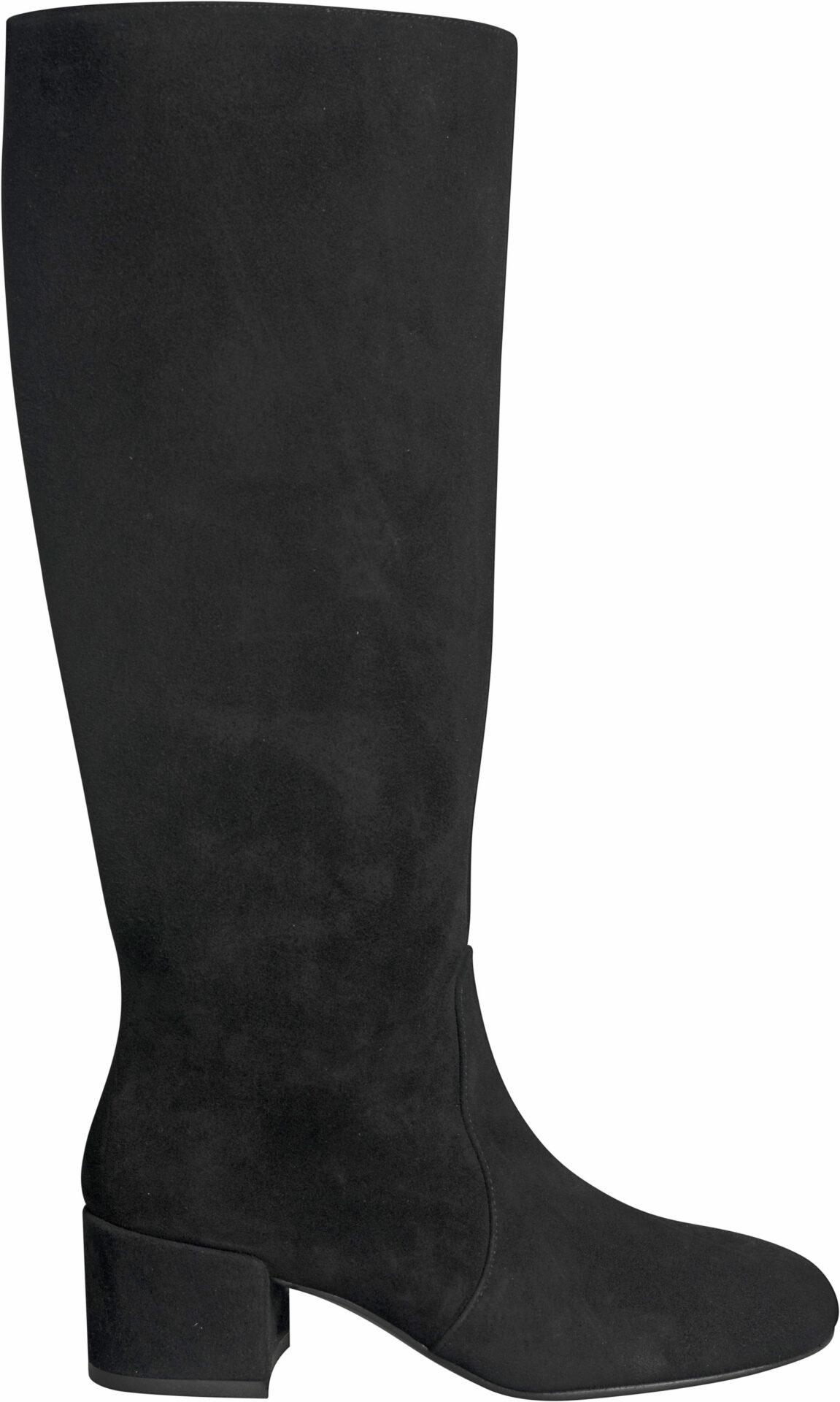 Nubacari Zi_braun_649 Knee-High Suede Boots with Elegant Block Heel - Image 1