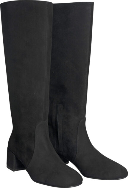 Knee-High Suede Boots with Elegant Block Heel - Image 2